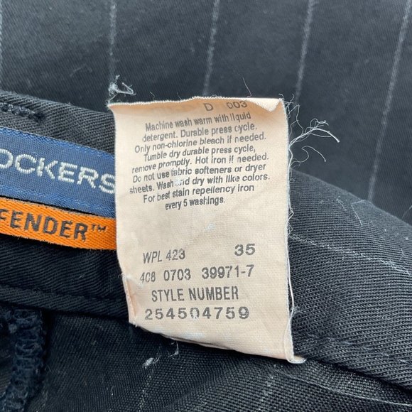 Dockers Women's Stain Defender Pinstriped Tapered Leg Pants Size 14M Bla… - Picture 5 of 9